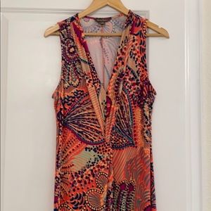 Patten maxi dress